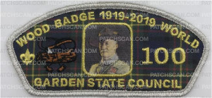 Patch Scan of Garden State Wood Badge 100th Anniversary CSP Silver