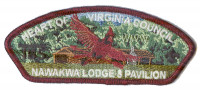 Nawakwa Lodge 3 Pavilion CSP (Dark Red Metallic Border)  Heart of Virginia Council #602