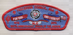 Patch Scan of TAC - 100th CSP - For God and Country Blue Background