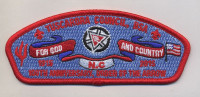 TAC - 100th CSP - For God and Country Blue Background Tuscarora Council #424