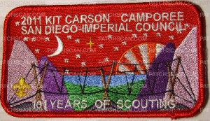 Patch Scan of X137151B 2011 KIT CARSON CAMPOREE (Red border)
