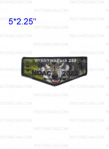 Patch Scan of  Description GYANTWACHIA 255 NOAC 2022 Wolf/Bison Flap 
