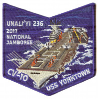 CV-10 Unali'yi 236 2017 National Jamboree USS Yorktown Pocket Patch Coastal Carolina Council #550