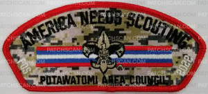 Patch Scan of AMERICA NEEDS SCOUTING FOS-RED