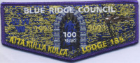 455421- Atta Kulla Kulla Lodge -100 Years  Blue Ridge Council #551