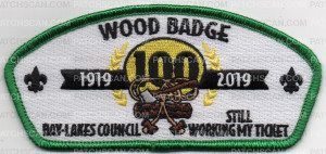 Patch Scan of WOOD BADGE 100-GREEN BORDER