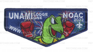 Patch Scan of Unami Lodge One- NOAC 2022 (Flap) Fireworks