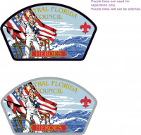 Heroes CSP-Navy Metallic Silver Border (PO 86706) Central Florida Council #83