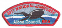 Aloha Council- 2017 National Jamboree- Whale (Red)  Aloha Council #104