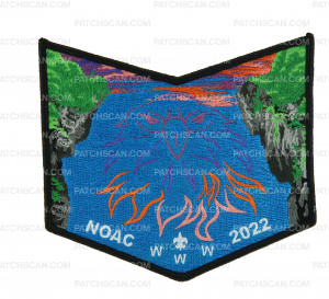 Patch Scan of Black Hawk Lodge NOAC 2022 Bottom Piece (Sunset) 