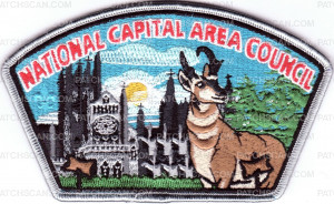 Patch Scan of NCAC Antelope Wood Badge CSP Silver Border