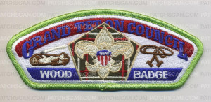 Patch Scan of K123905 - Grand Teton Council - Wood Badge CSP (Green Border)