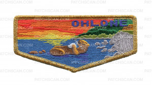Patch Scan of Ohlone 63 flap gold metallic border