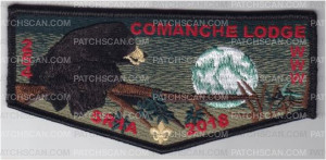 Patch Scan of Comanche Lodge OA FLap black