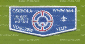 Patch Scan of Osceola NOAC 2018 Staff Flap (Felt)