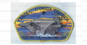 Patch Scan of Popcorn for the Military CSP Navy gold border