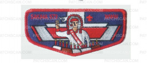 Patch Scan of Sakima Lodge Centennial flap (red sash)