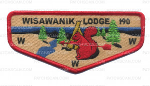 Patch Scan of Wisawanik Lodge 190 flap red border