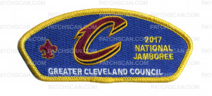 Patch Scan of Greater Cleveland Council 2017 National Jamboree JSP Dark Blue Bkg