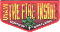 The Fire Inside 2018 Conclave Flap (Red Border) Cradle of Liberty Council #525