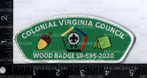 Patch Scan of Colonial Virginia Council Wood Badge SR-595-2020