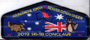 Patch Scan of Choctaw Area Council Ashwanchi Kinta Beaver Down Under Conclave SR-1B 2019