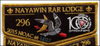 Nayawin Rar Lodge NOAC 2015 flap Tuscarora Council #424