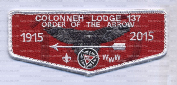 Colonneh Lodge 137 BSA Order Of The Arrow Fall Pow Wow ALIEN PATCH Neon UFO OA 