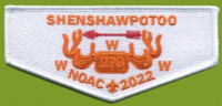 NOAC-2022 Sunburst Flap (White) Shenandoah Area Council #598(not active, merged with Mason Dixon)