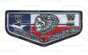 Patch Scan of Wichita Lodge 35 Texas flag flap