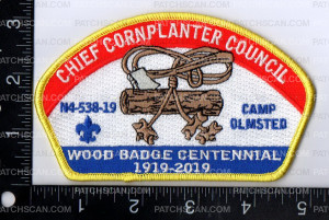 Patch Scan of Chief Cornplanter Council Wood Badge Centennial 1919 - 2019