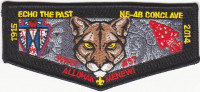 34880 - Echo to the Past: Lodge Flap May 2014  Laurel Highlands Cncl #527