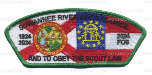Patch Scan of SRAC- 2024 FOS And to Obey the Scout Law (Flag) 
