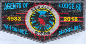 Patch Scan of Agents of Lodge 66 Service pocket flap 