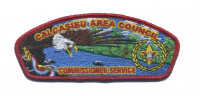 CSP- Commissioner Service- Red Metallic Border Calcasieu Area Council #209