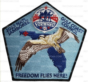 Patch Scan of 458308- 2023 National Scout Jamboree- Freedom Flies here 