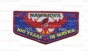 Patch Scan of Heart of Virginia - Nawakwa Cardinal Wings Open Red Border (