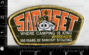 Patch Scan of Samoset Council Where Camping Is King 100 Years of Scouting 2020