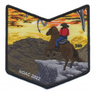 209 NOAC 2022 cowboy dragon pocket patch Longhorn Council #582
