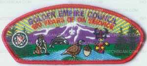 Patch Scan of 100 yrs of service red