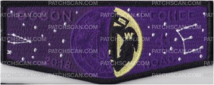 Patch Scan of Occoneechee Lodge 104 NOAC 2018 Moon Phase Half Moon Right