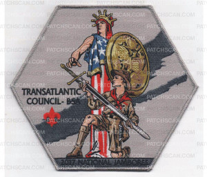 Patch Scan of Jamboree Center Patch Silver border (PO 87011)