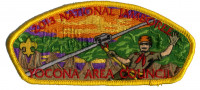 National Jamboree troop patch Zipline (33269) Yocona Area Council #748 merged with the Pushmataha Council