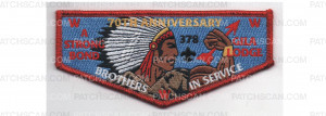 Patch Scan of 70th anniversary Lodge Flap Metallic Red Border (PO 87470) 