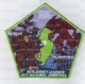 Patch Scan of JSC 2017 National Jamboree 6 Piece Set Center Patch  