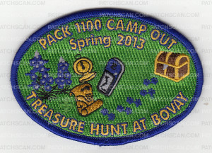 Patch Scan of X166774A PACK 1100 CAMP OUT TREASURE HUNT 