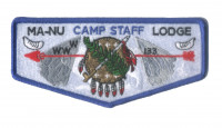 Ma-Nu Camp Staff flap Last Frontier Council #480
