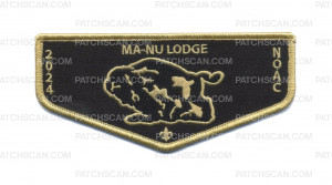 Patch Scan of Ma-Nu Lodge 2024 NOAC flap black background