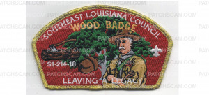 Patch Scan of Wood Badge CSP 2018 Metallic Gold Border (PO 87513)