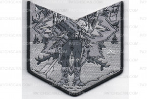 Patch Scan of NOAC 2018 Pocket Patch Rootin Tootin Fiesta Grey Scale (PO 87780)